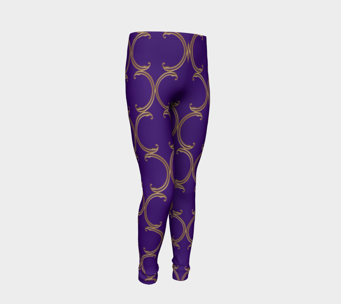 Moroccan Lattice in Purple and Faux Gold preview #2