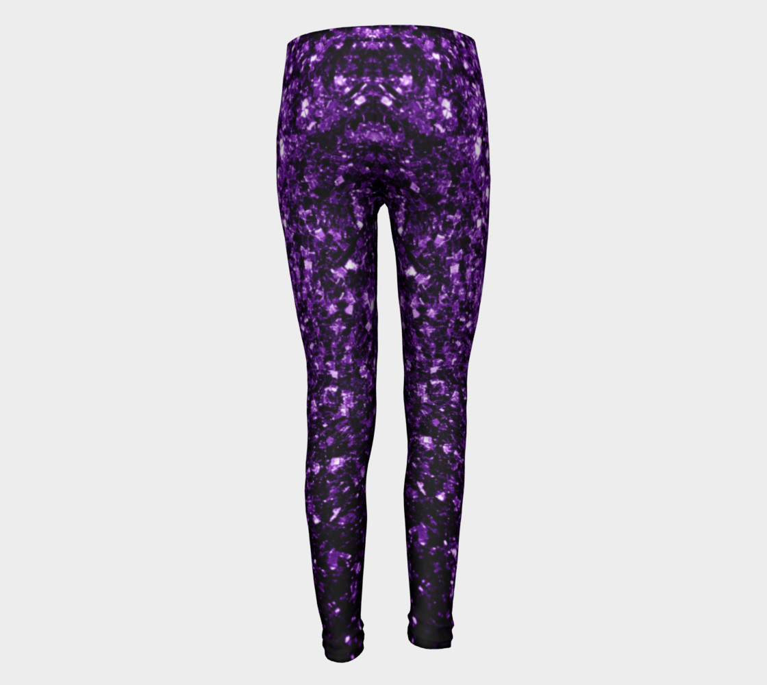 purple glitter leggings