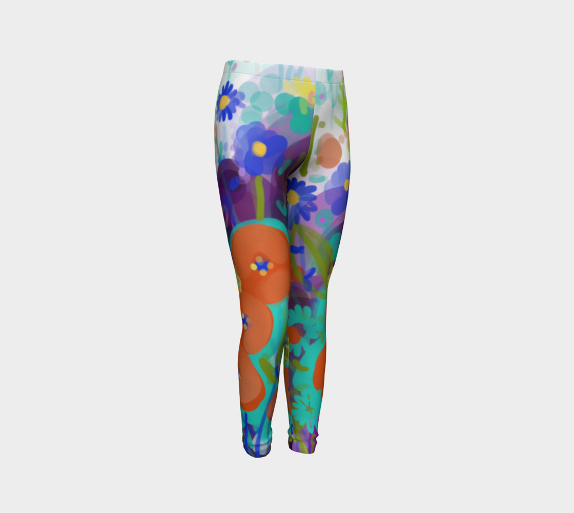 Leggings enfants explosion de fleurs preview #3
