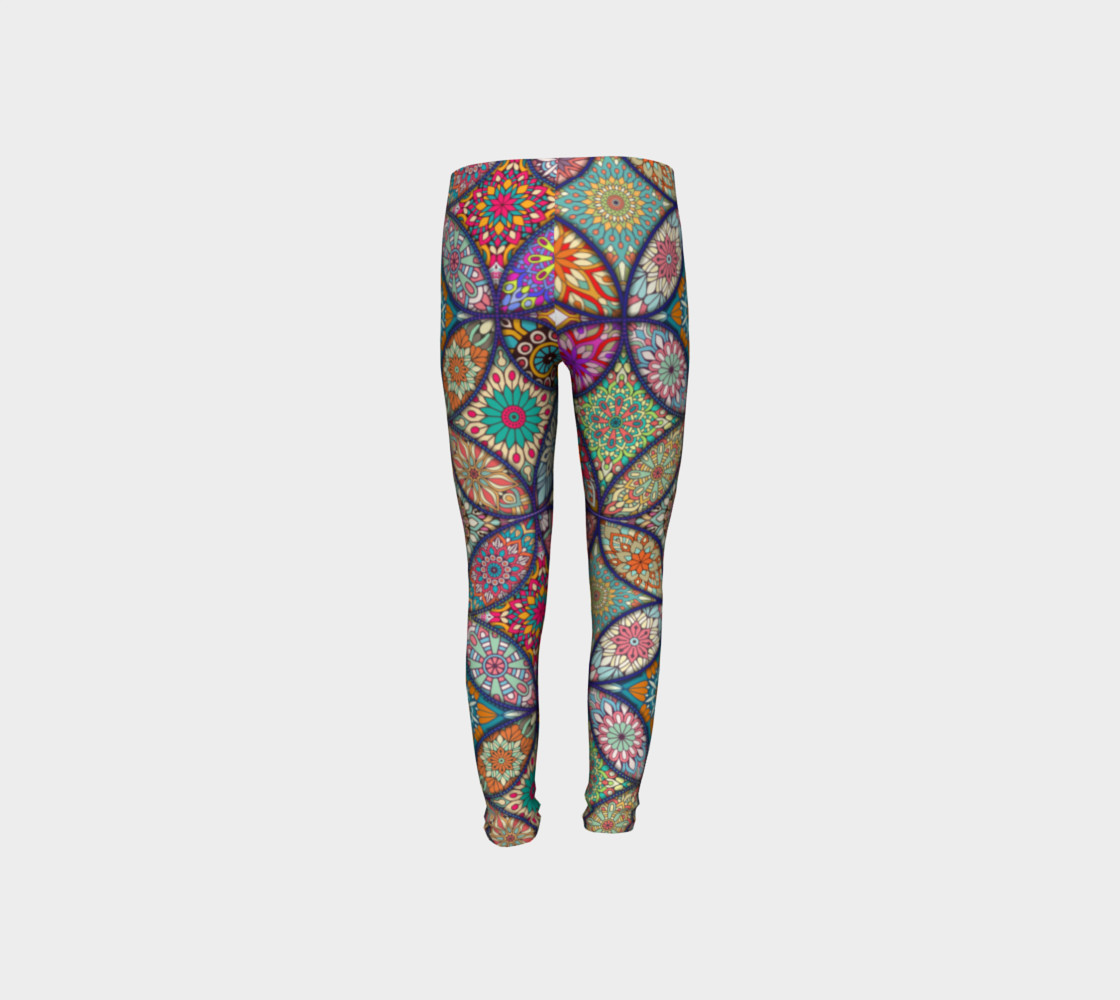 Aperçu de Vibrant Mandalas Youth Leggings #8