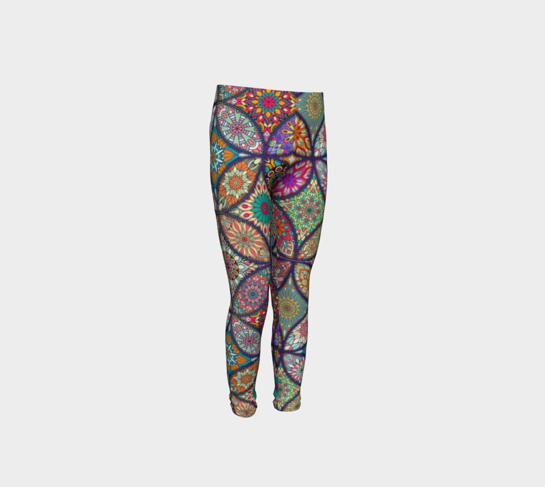 Aperçu de Vibrant Mandalas Youth Leggings #4