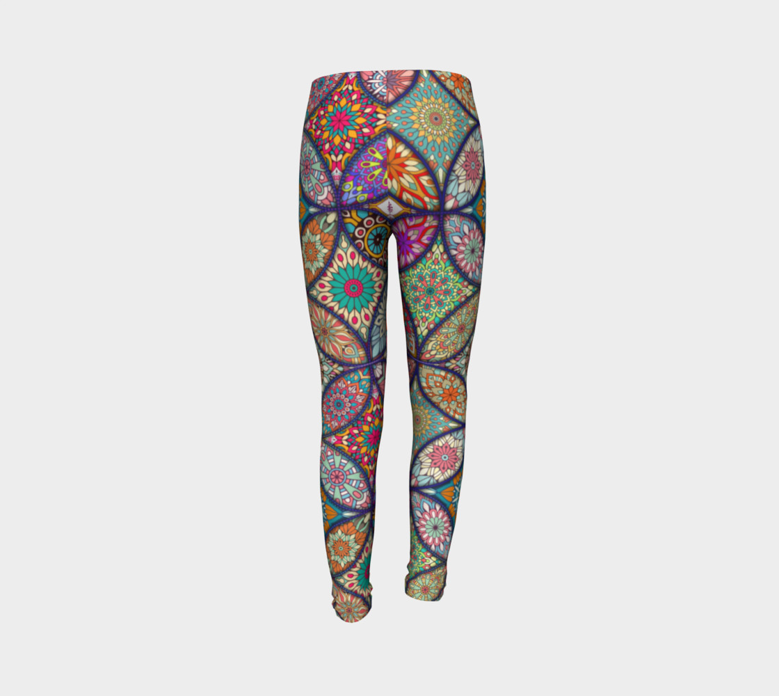 Aperçu de Vibrant Mandalas Youth Leggings #7