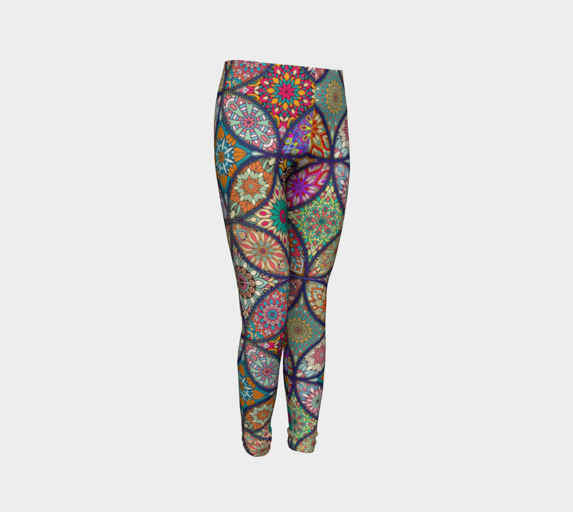 Aperçu de Vibrant Mandalas Youth Leggings #3