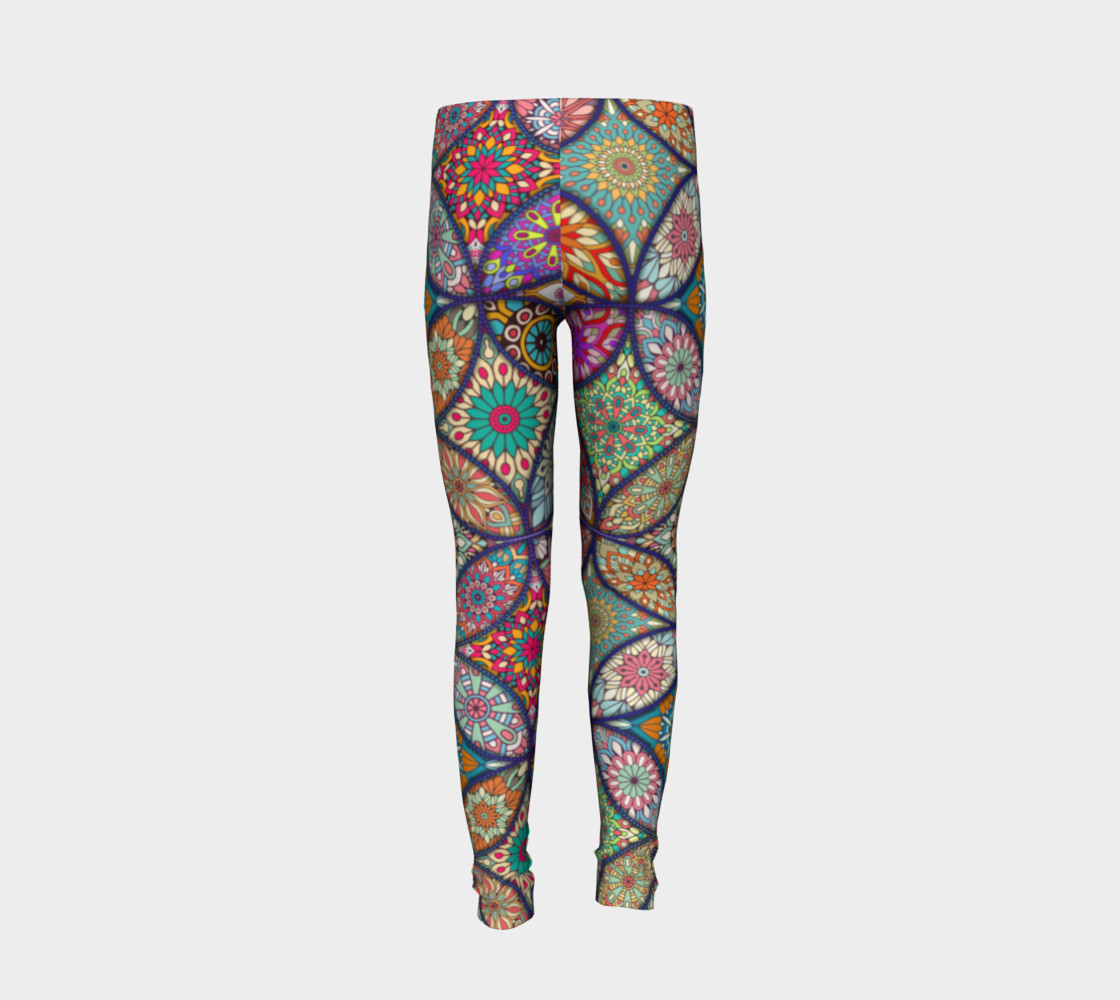Aperçu de Vibrant Mandalas Youth Leggings #6