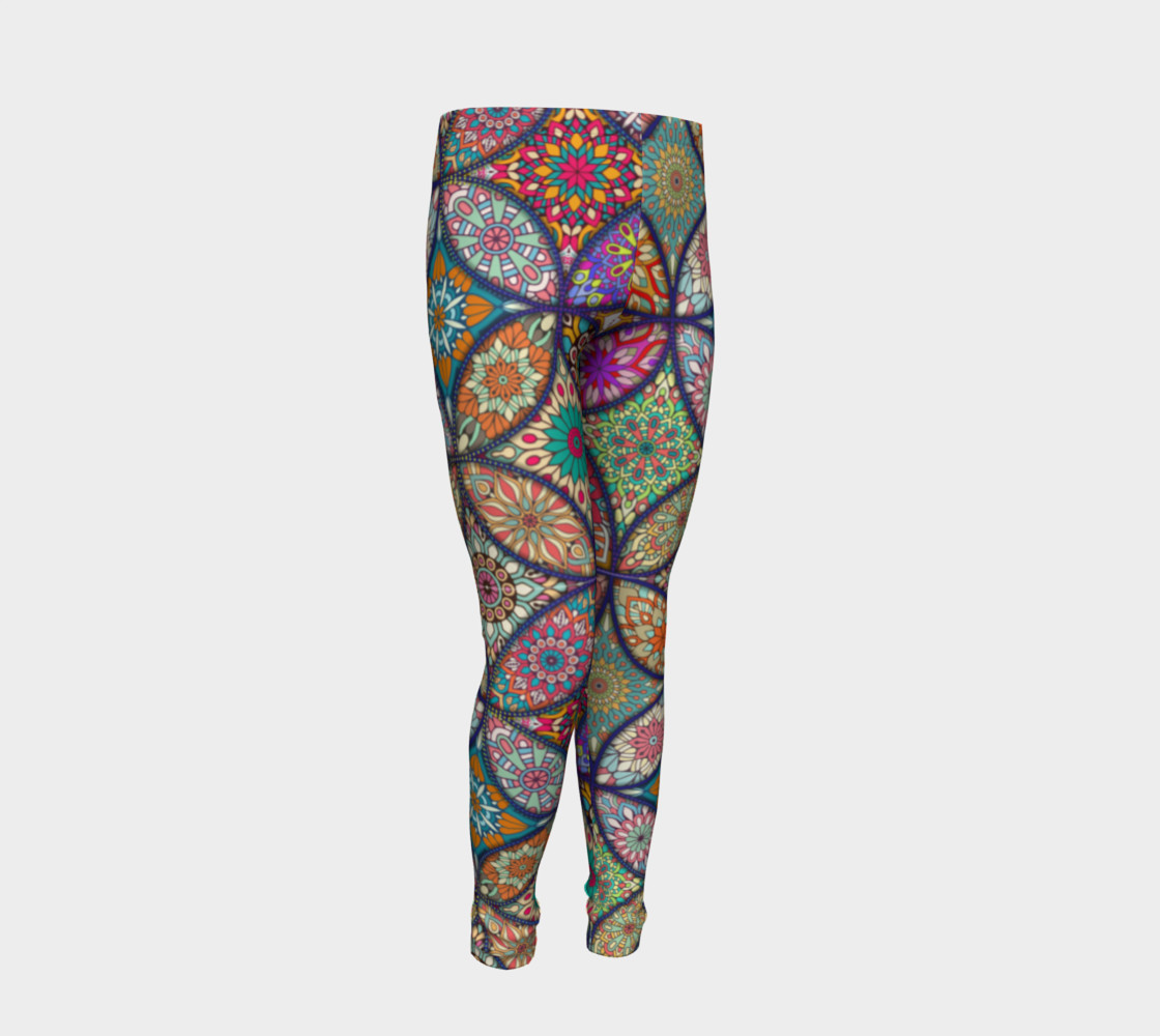Aperçu de Vibrant Mandalas Youth Leggings #2