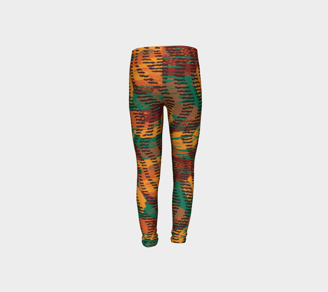 Abstract Animal Stripes Youth Leggings preview #8