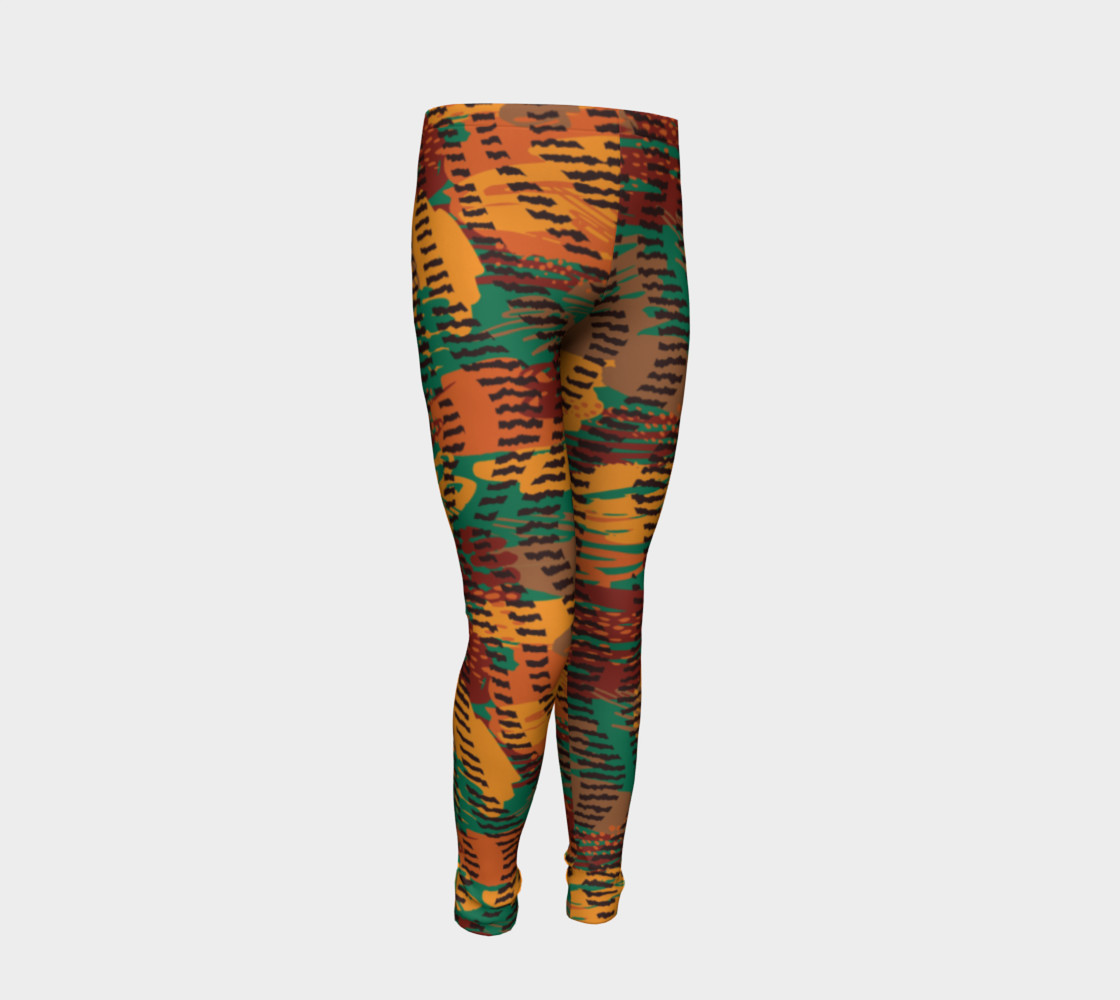 Abstract Animal Stripes Youth Leggings preview #2