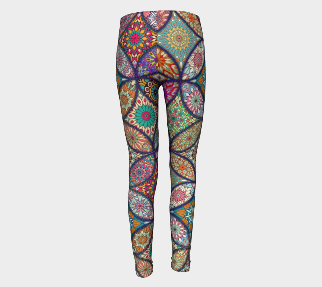 Aperçu de Vibrant Mandalas Youth Leggings #5
