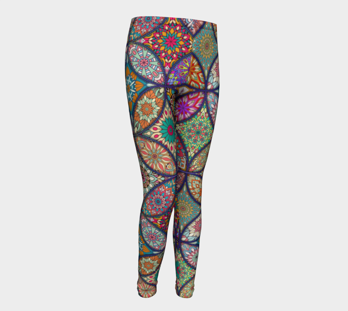 Aperçu de Vibrant Mandalas Youth Leggings #1