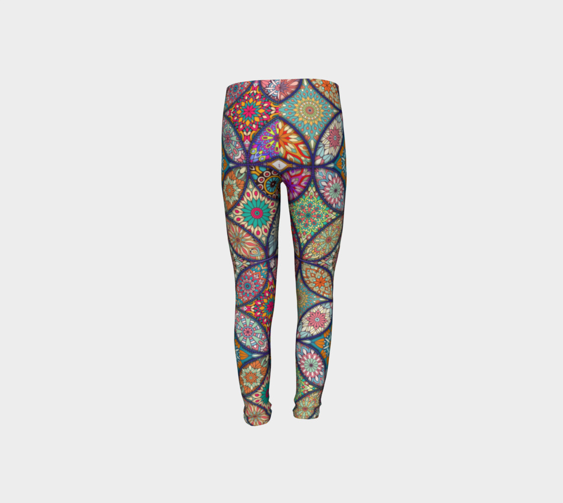 Aperçu de Vibrant Mandalas Youth Leggings #8