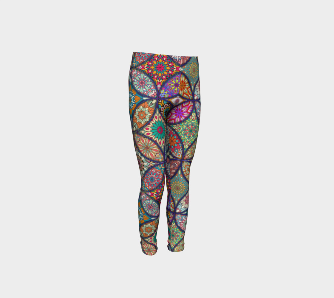 Aperçu de Vibrant Mandalas Youth Leggings #4