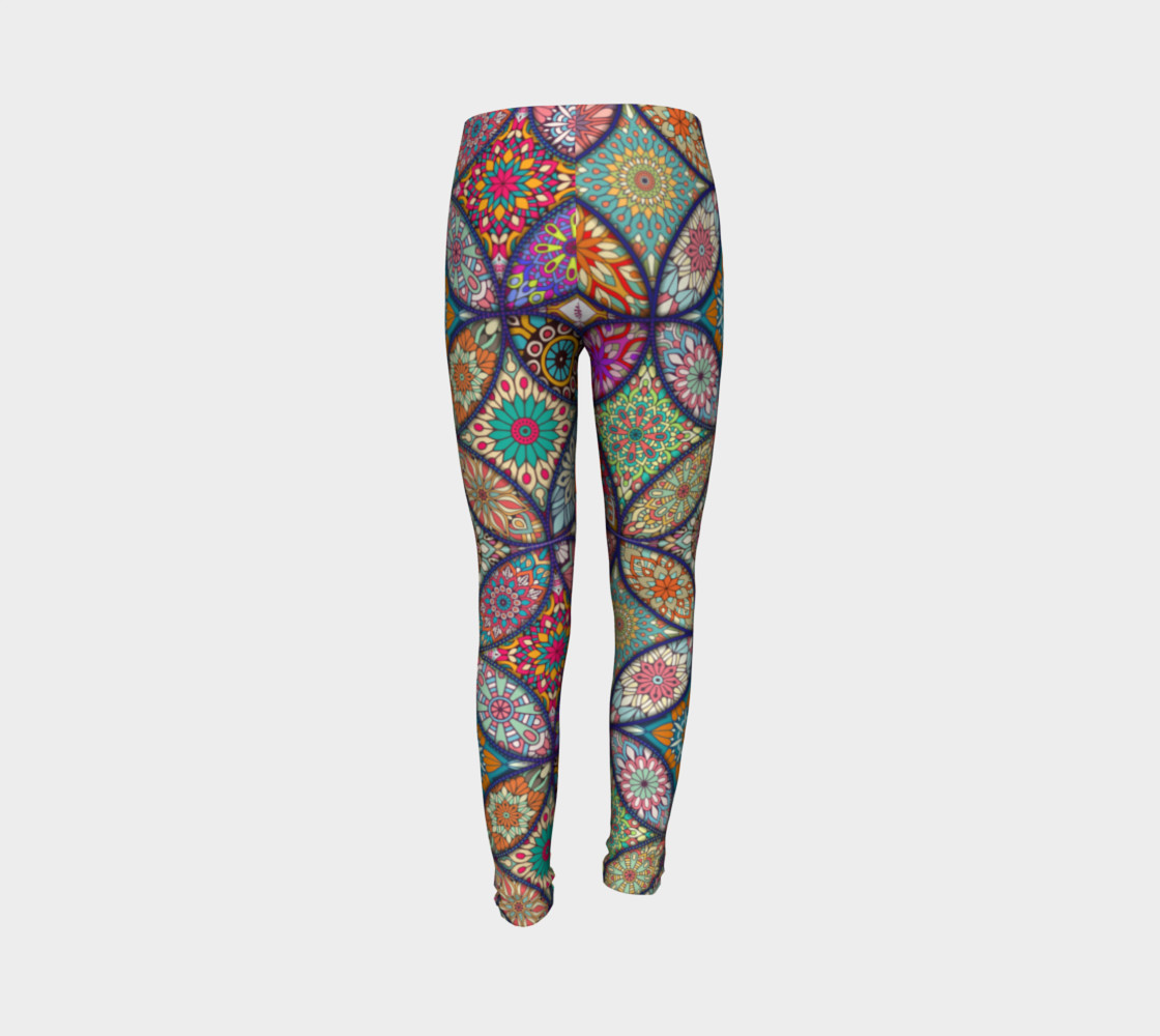 Aperçu de Vibrant Mandalas Youth Leggings #7