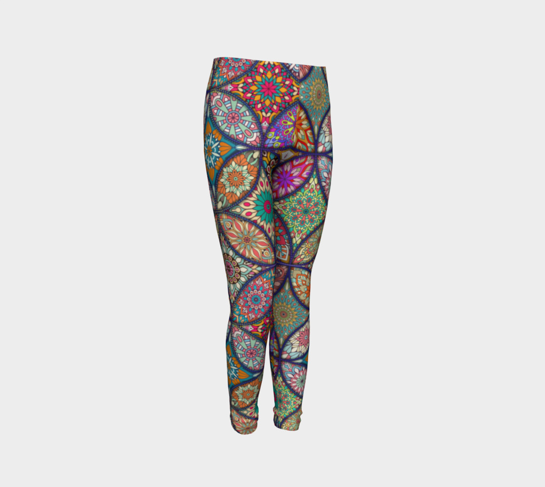 Aperçu de Vibrant Mandalas Youth Leggings #3