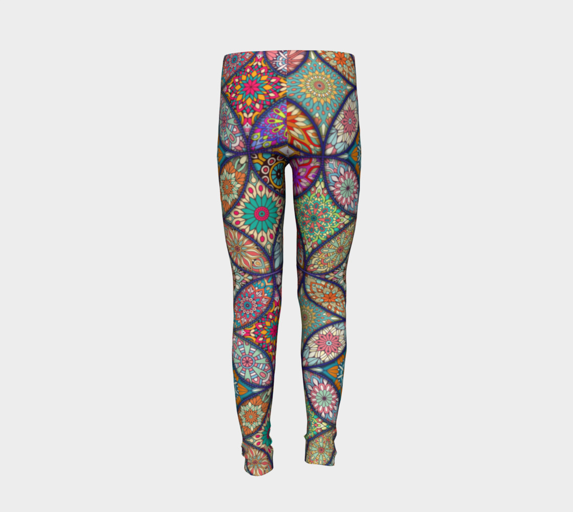 Aperçu de Vibrant Mandalas Youth Leggings #6