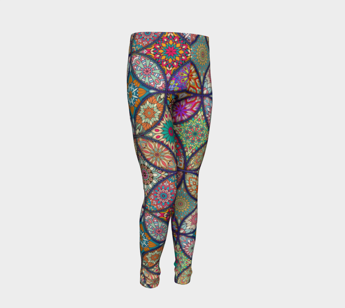 Aperçu de Vibrant Mandalas Youth Leggings #2