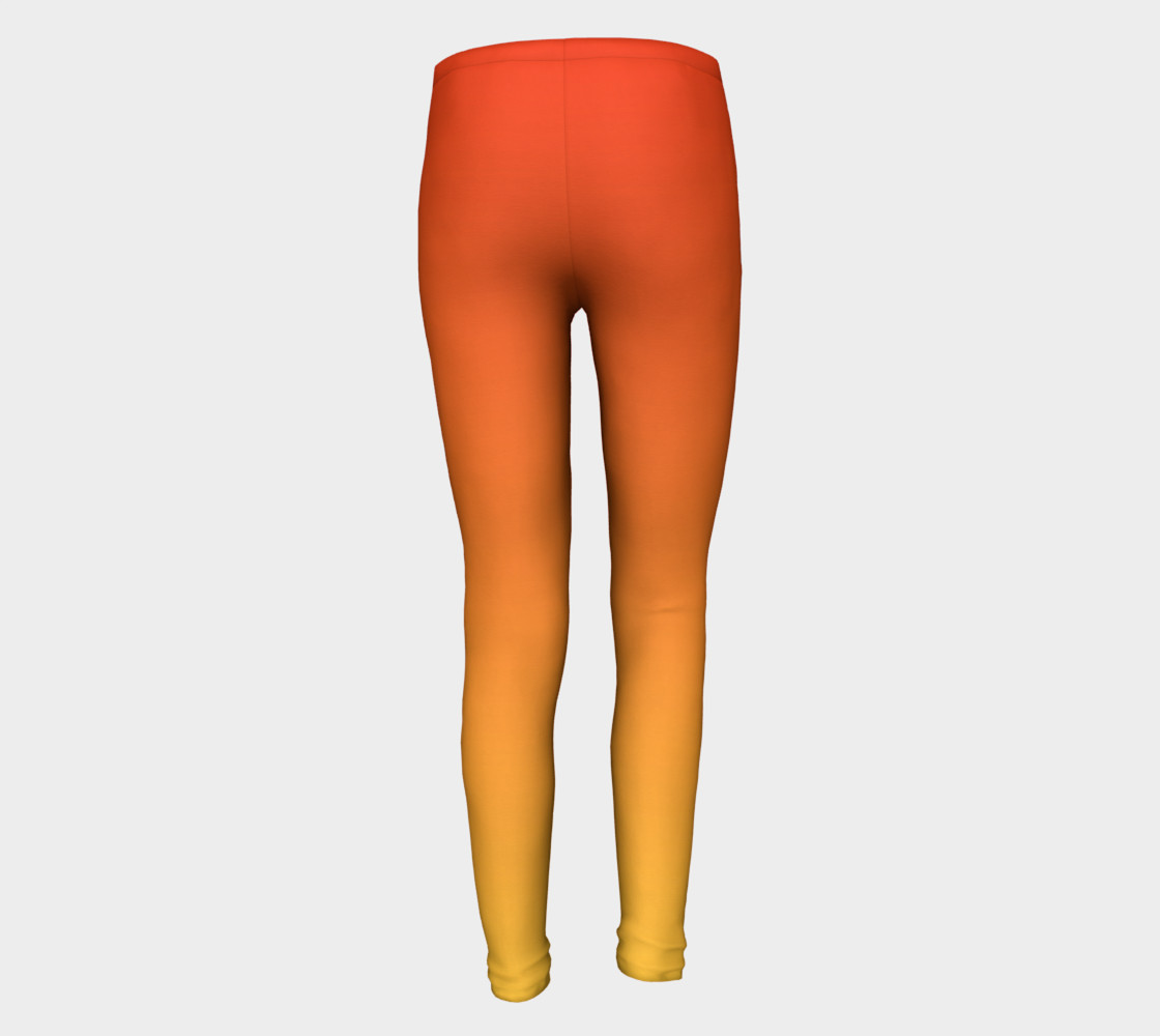 Fiery Sunset Youth Leggings preview #5