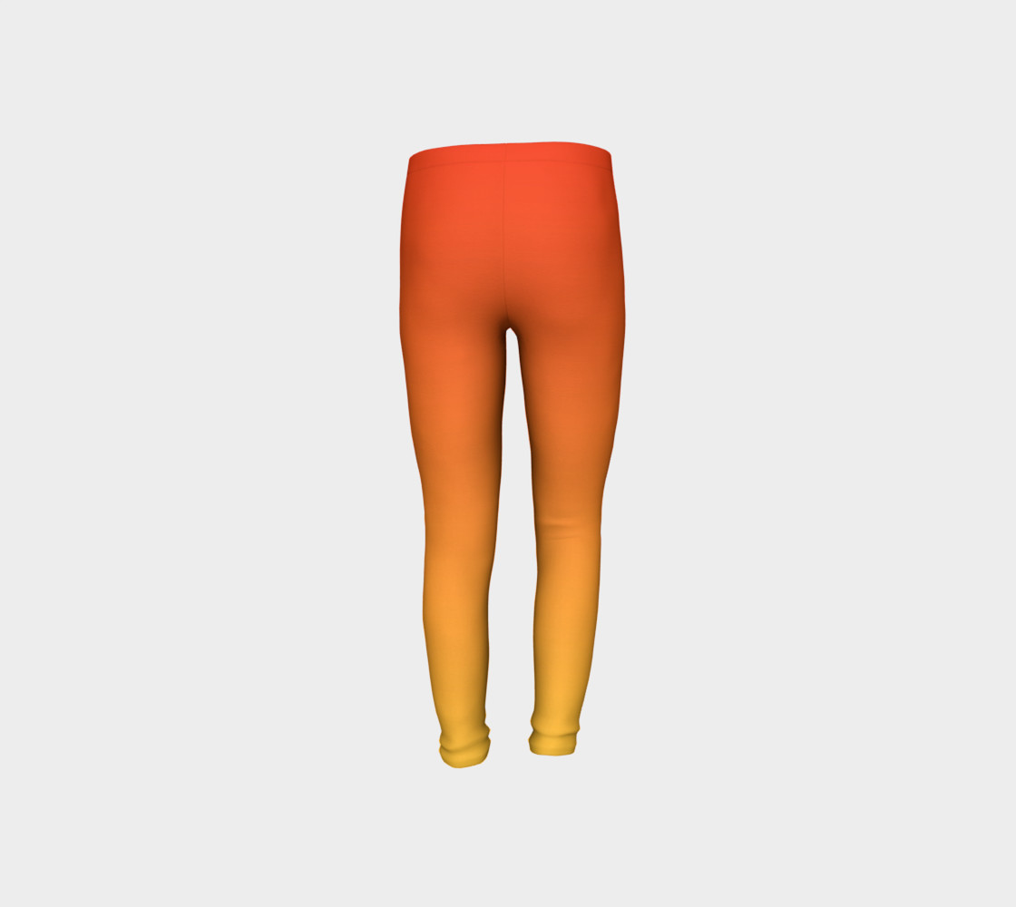 Fiery Sunset Youth Leggings preview #8