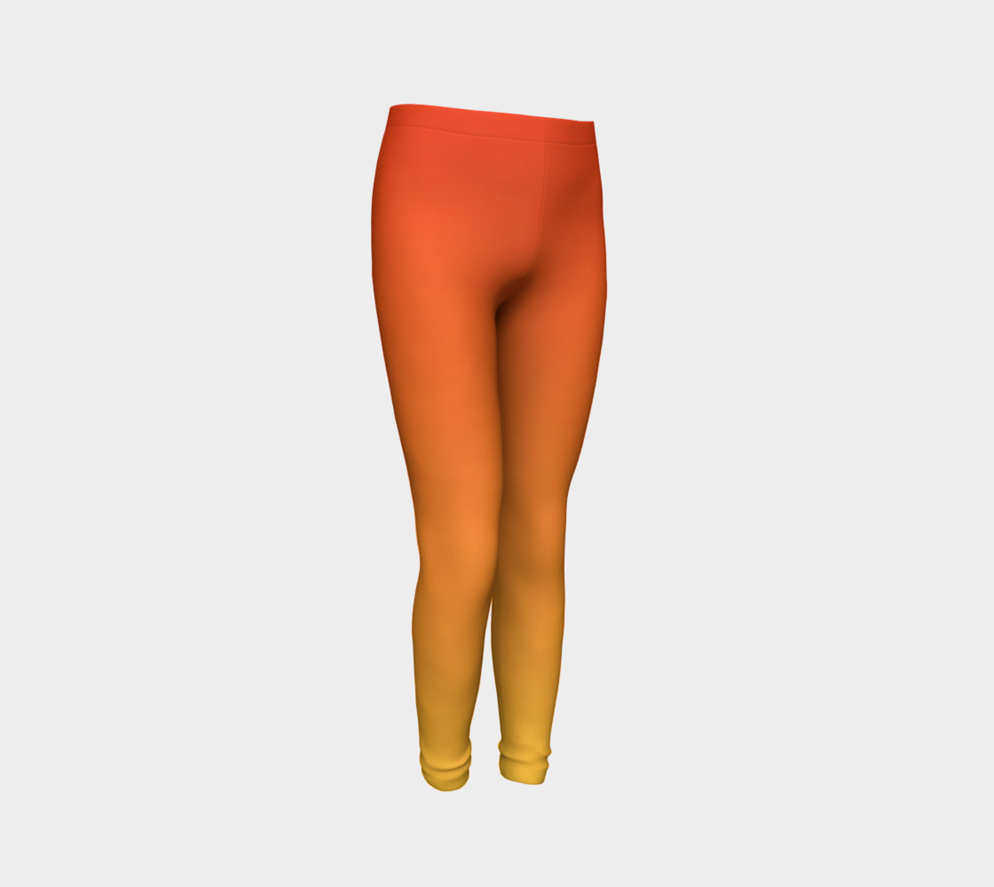 Fiery Sunset Youth Leggings preview #3