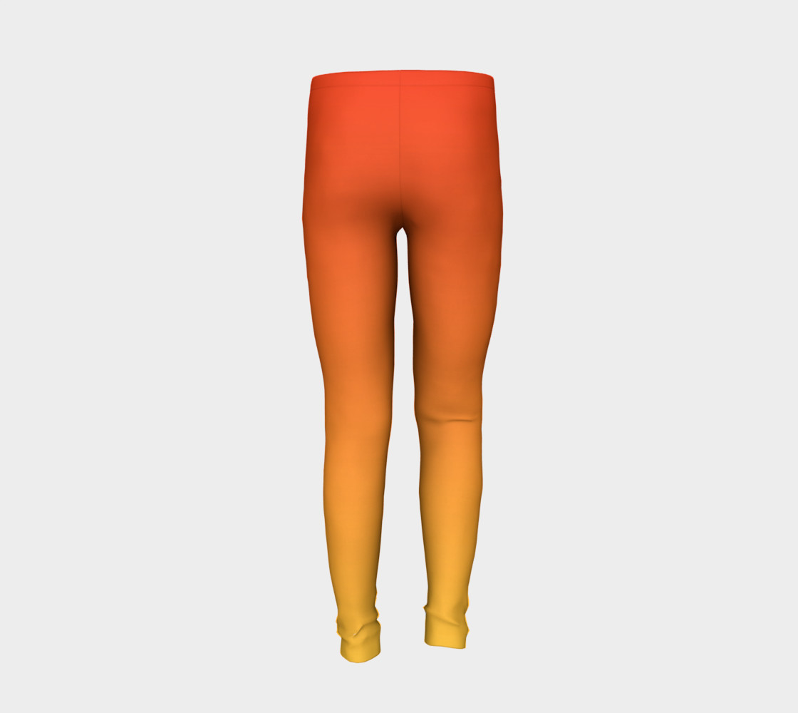 Fiery Sunset Youth Leggings preview #6