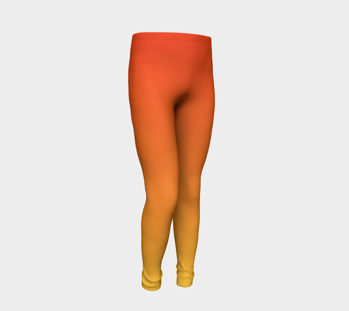 Fiery Sunset Youth Leggings preview #2