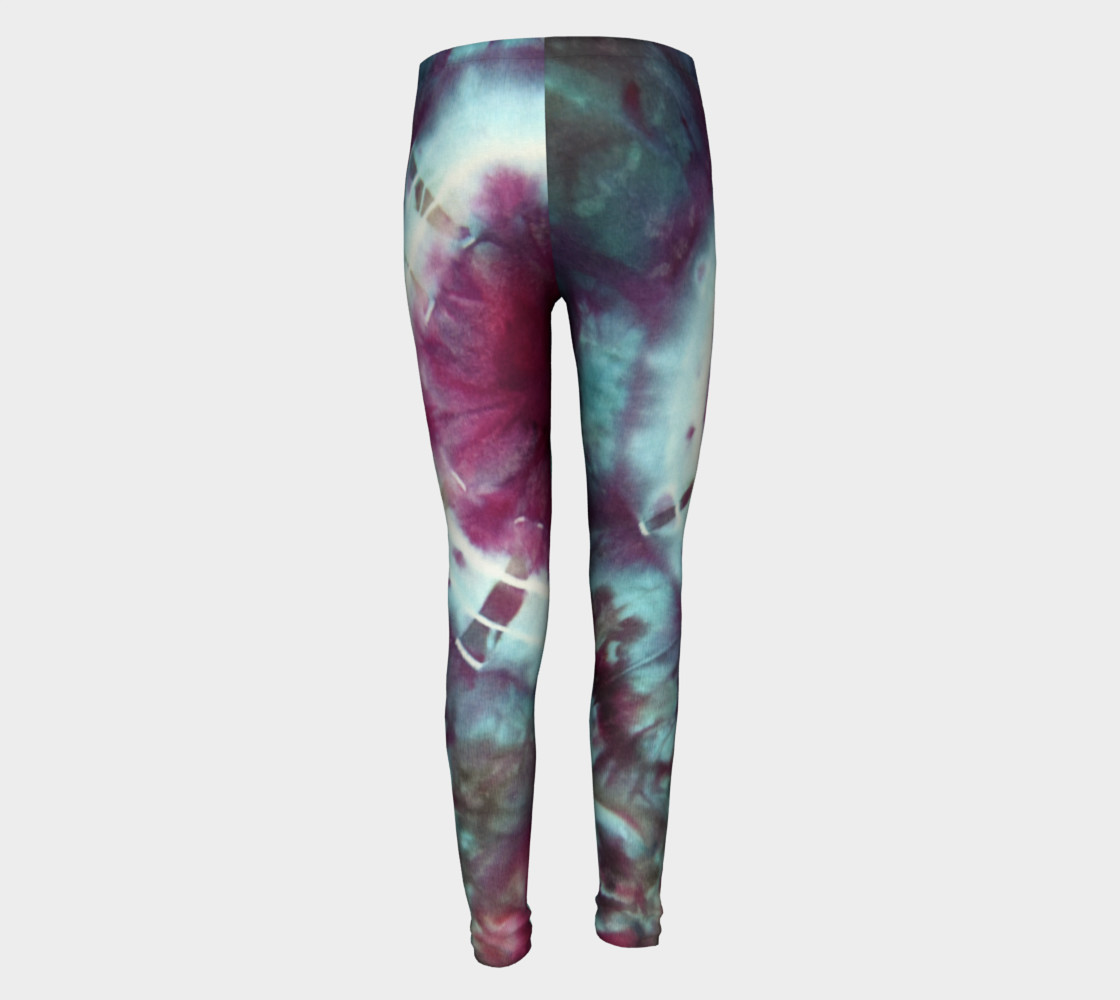 Pink Circles Youth Leggings preview #5