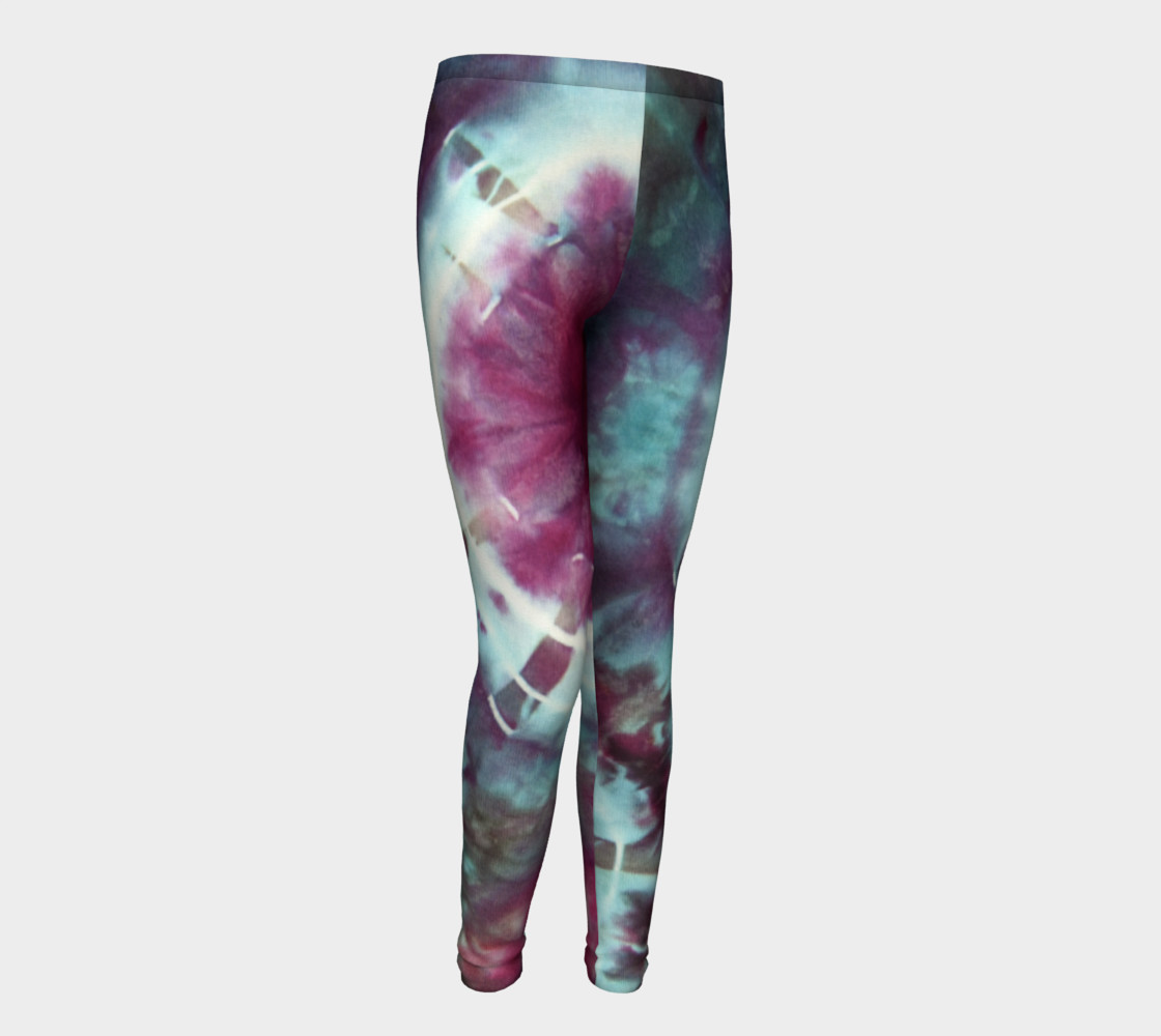 Pink Circles Youth Leggings preview #1