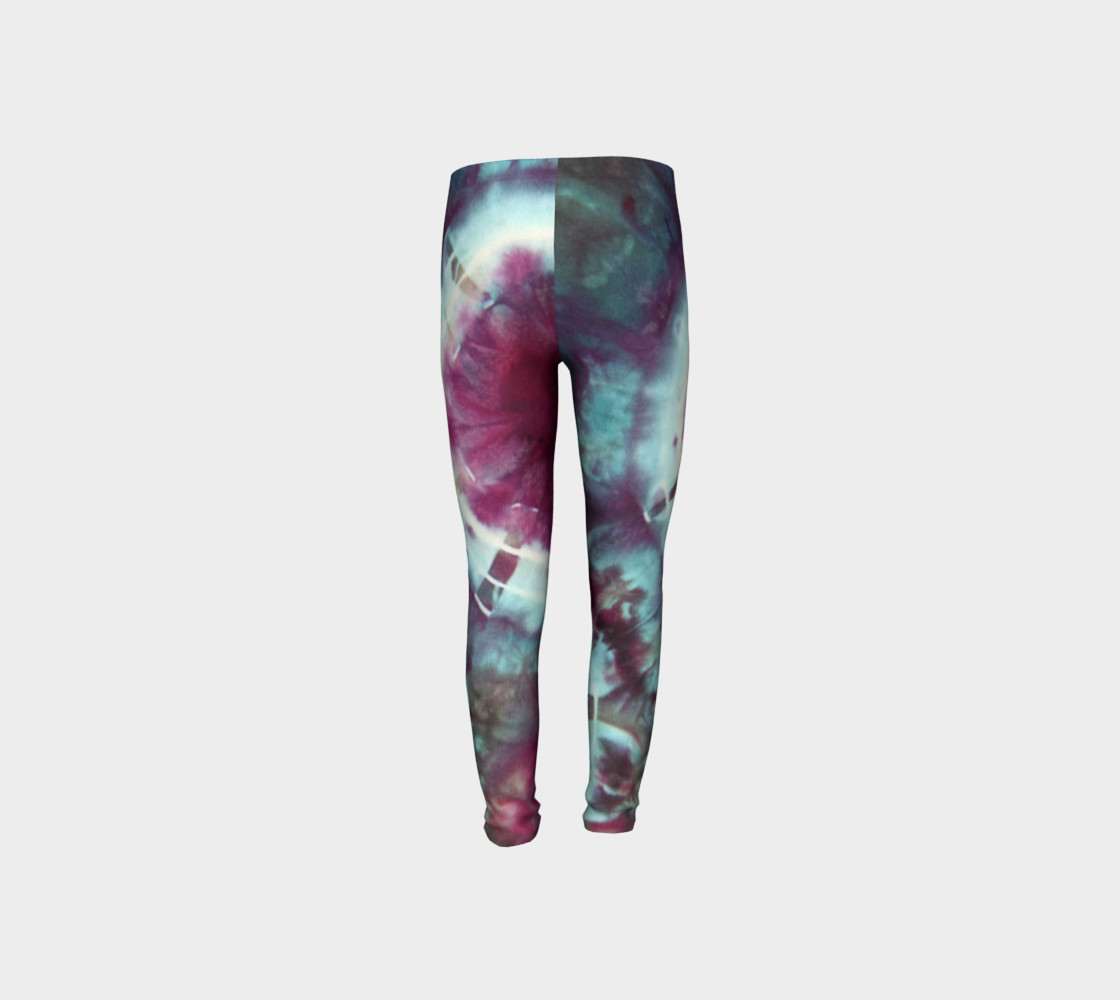 Pink Circles Youth Leggings preview #8