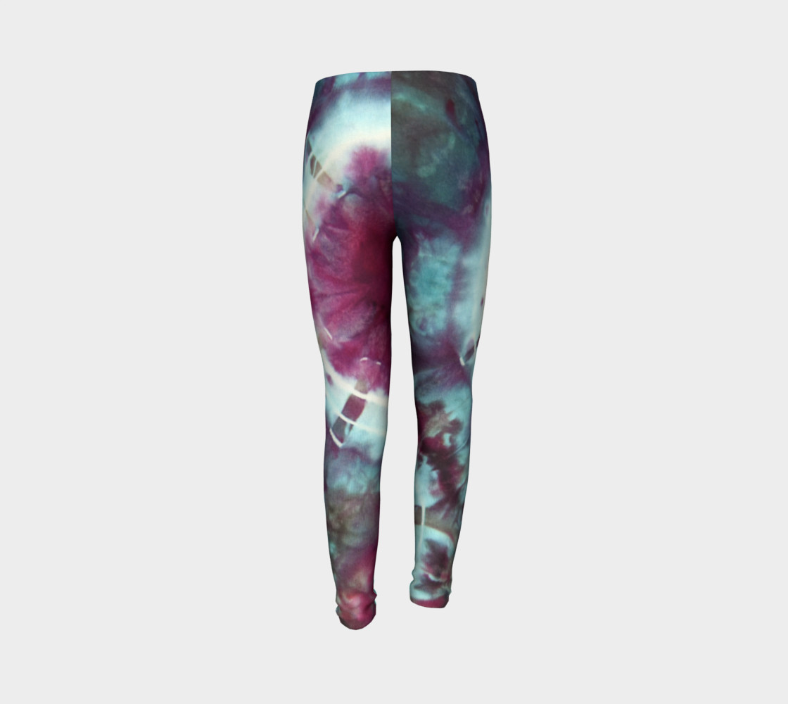 Pink Circles Youth Leggings preview #7