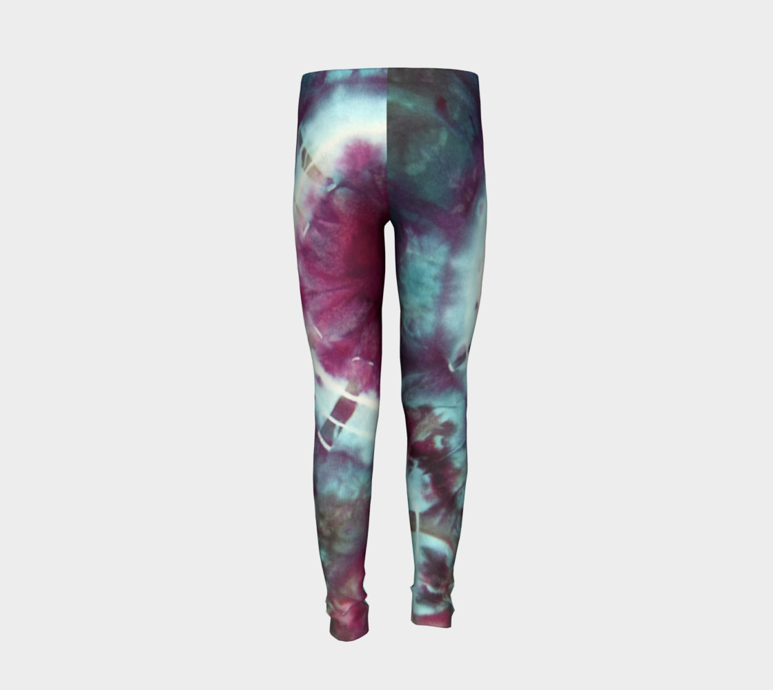 Pink Circles Youth Leggings preview #6