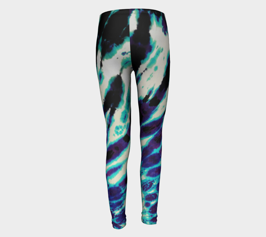 Tie Dye Youth Leggings preview #5