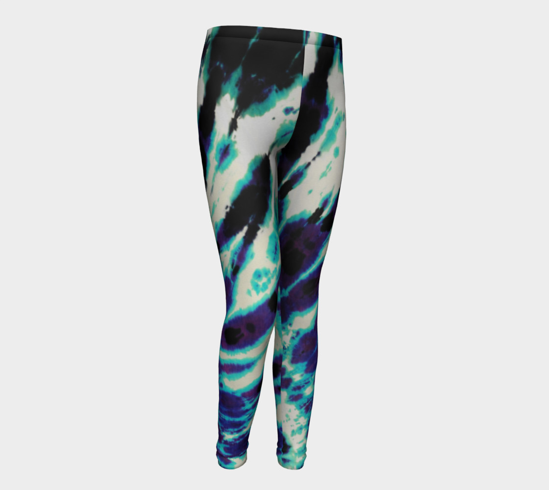 Tie Dye Youth Leggings preview #1