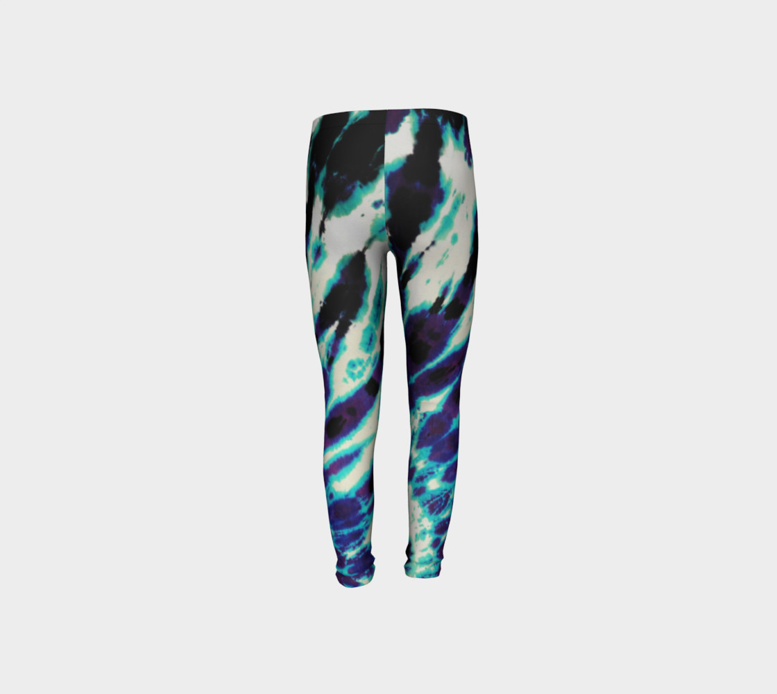Tie Dye Youth Leggings preview #8