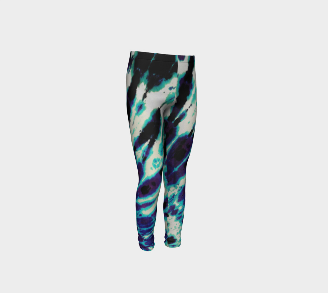 Tie Dye Youth Leggings preview #4