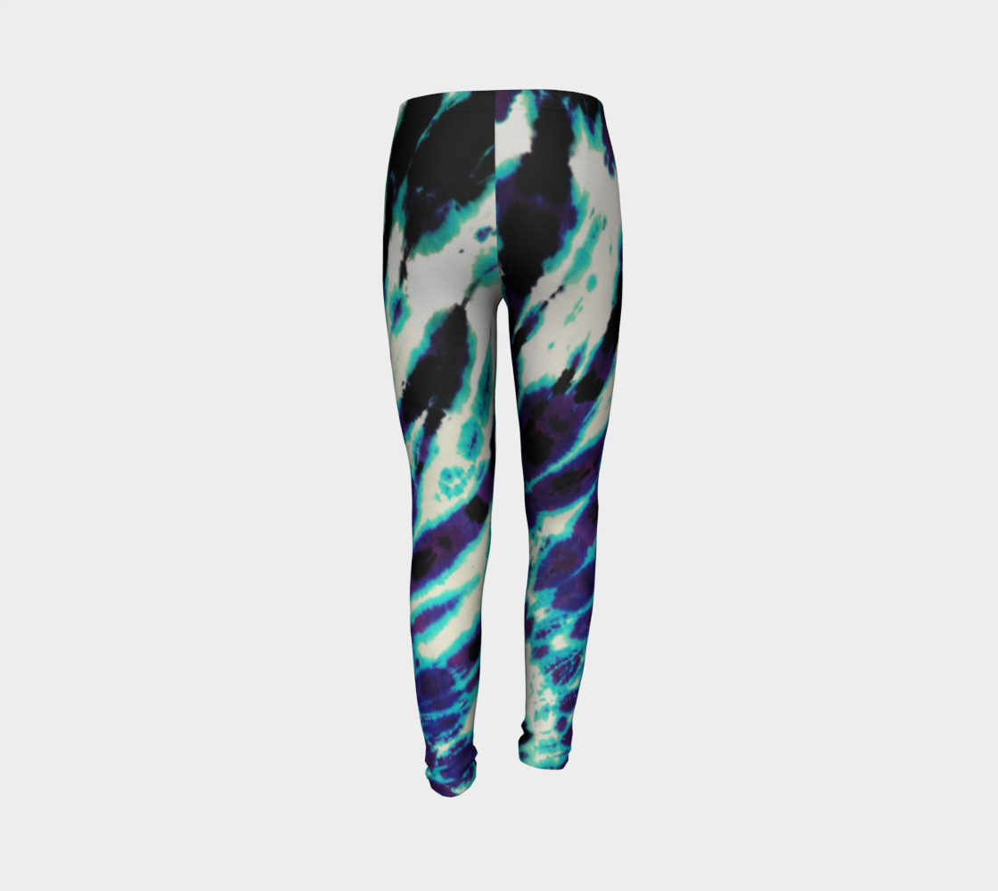 Tie Dye Youth Leggings preview #7