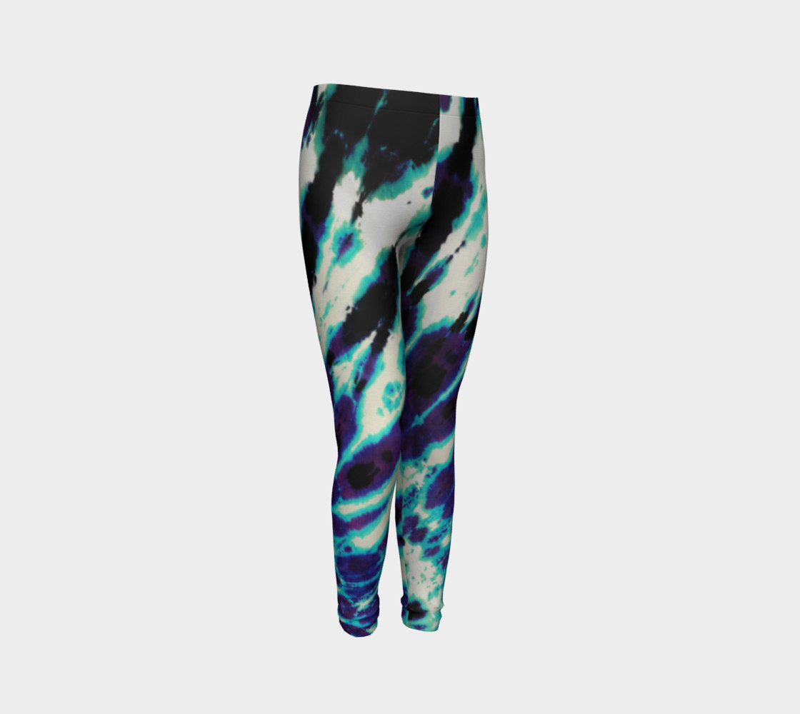 Tie Dye Youth Leggings preview #3