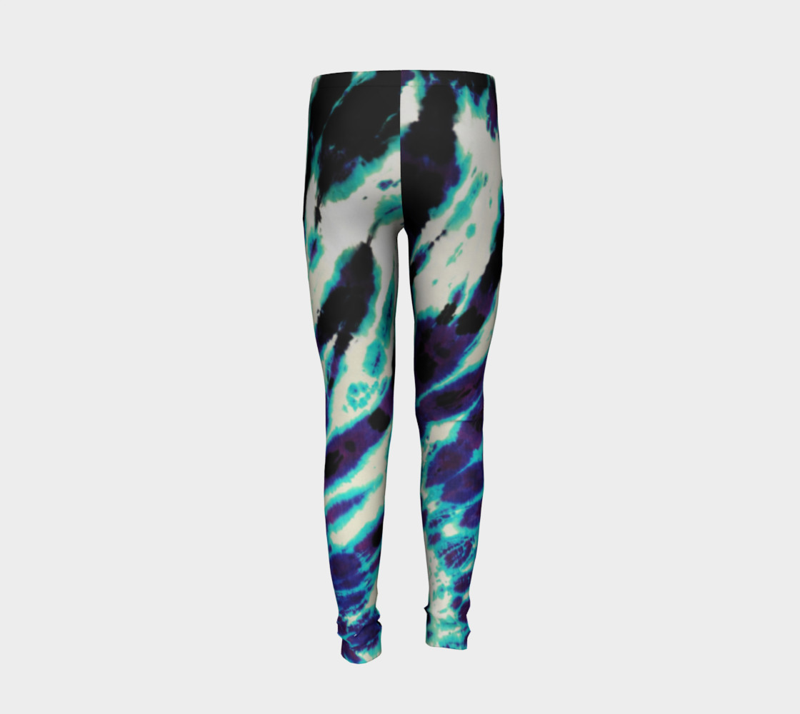 Tie Dye Youth Leggings preview #6