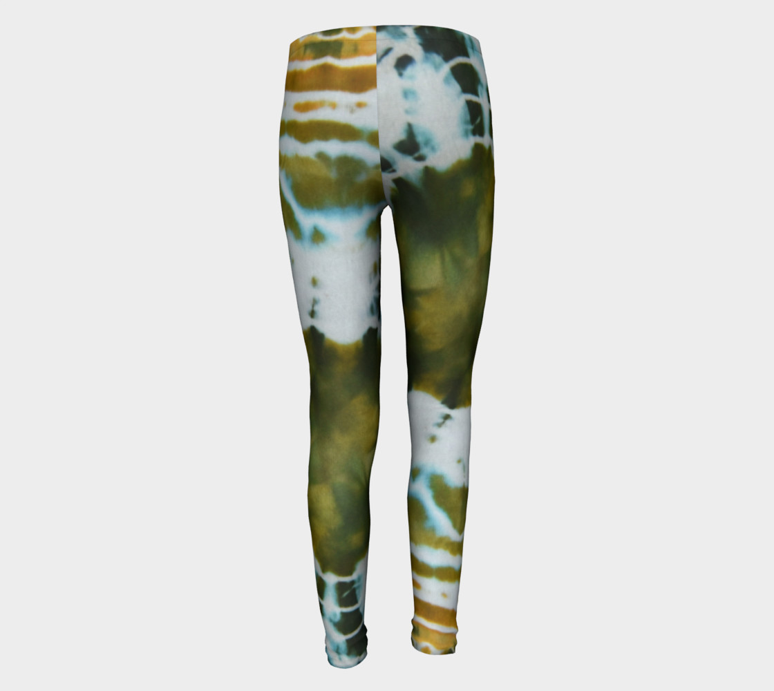 Green Geode Youth Leggings preview #5