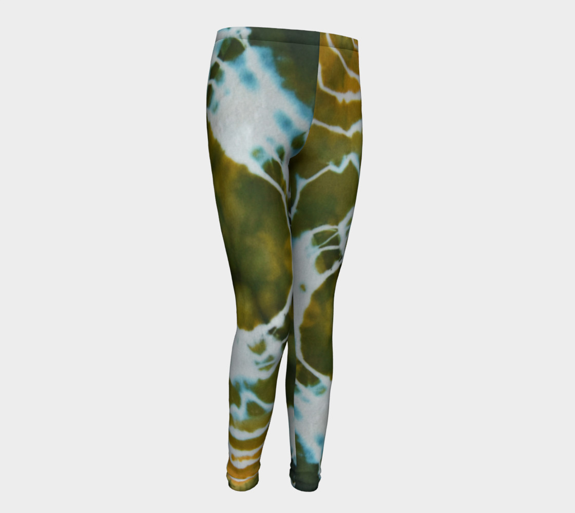 Green Geode Youth Leggings preview #1