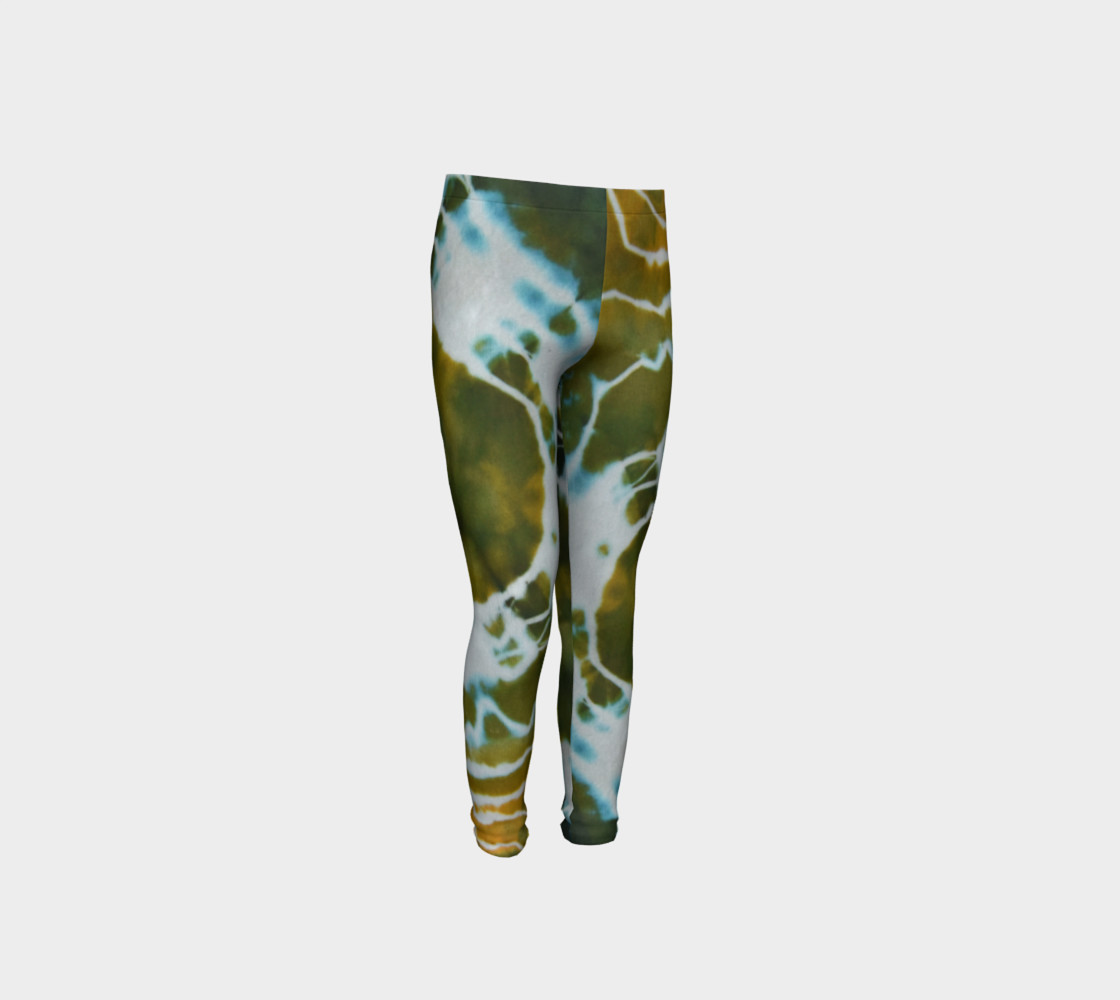 Green Geode Youth Leggings preview #4