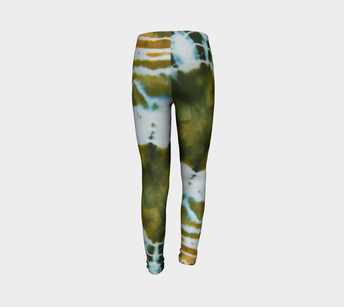 Green Geode Youth Leggings preview #7