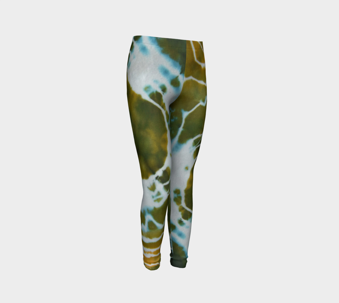 Green Geode Youth Leggings preview #3