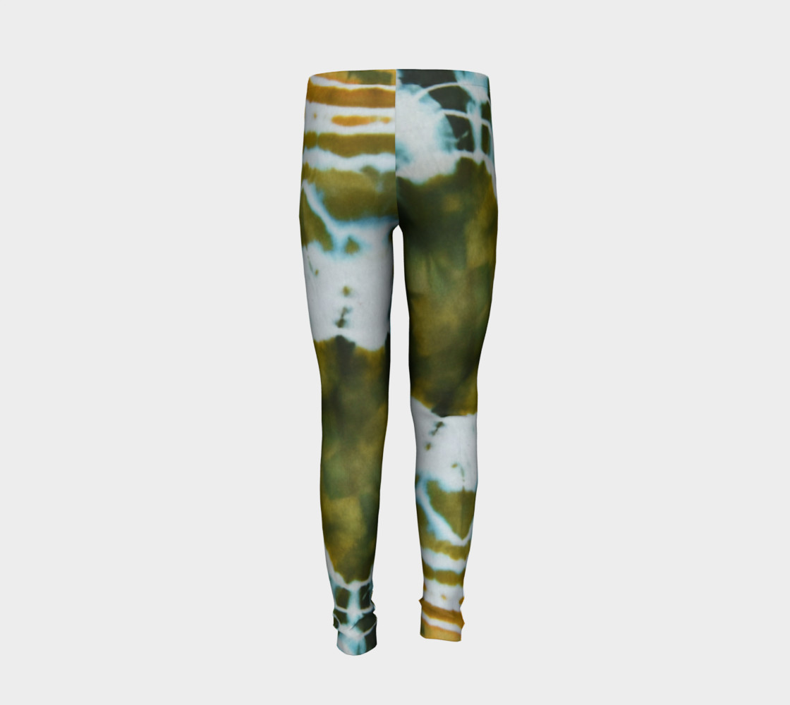 Green Geode Youth Leggings preview #6