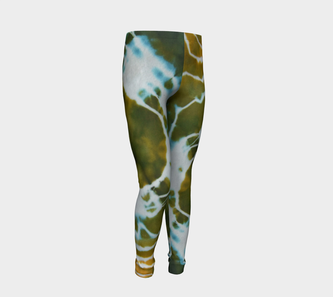 Green Geode Youth Leggings preview #2