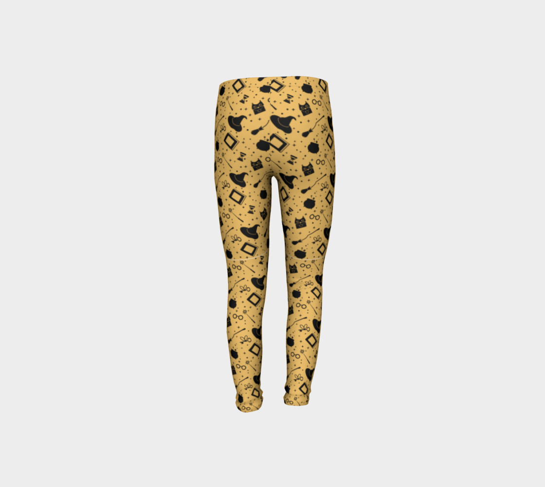 Magic symbols yellow youth leggings preview #8