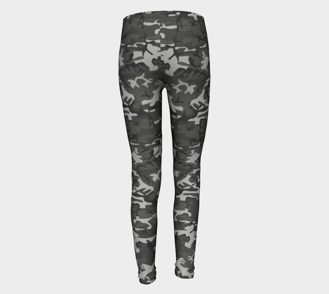 Winter Camo Youth Leggings preview #5