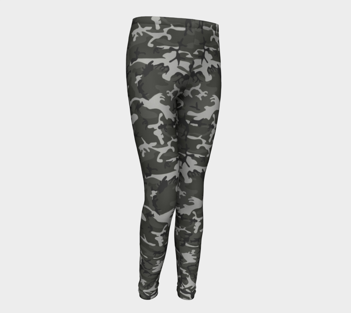 Winter Camo Youth Leggings preview #1