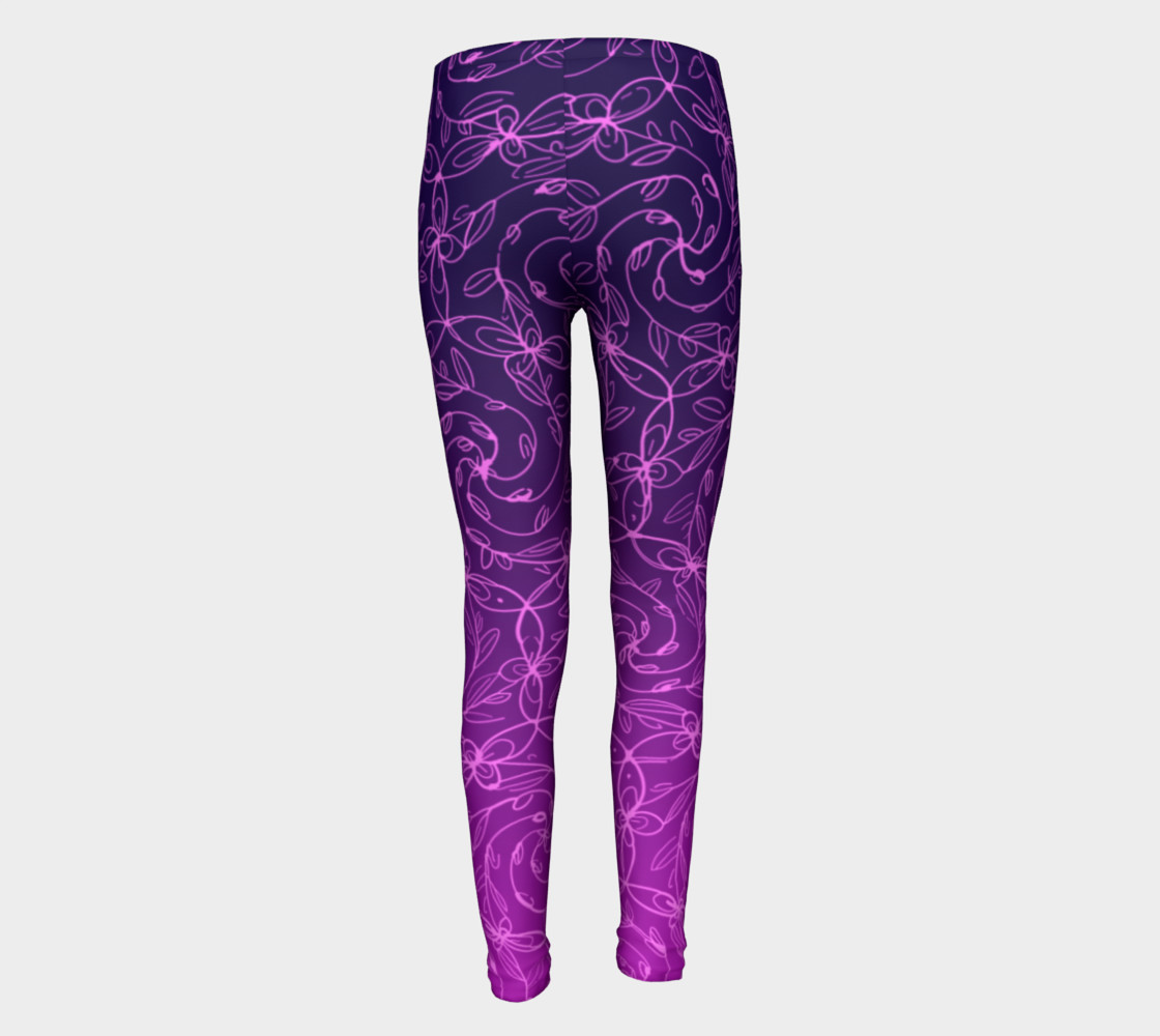 Aperçu de Spiral Vines, Pink Purple Ombre #5