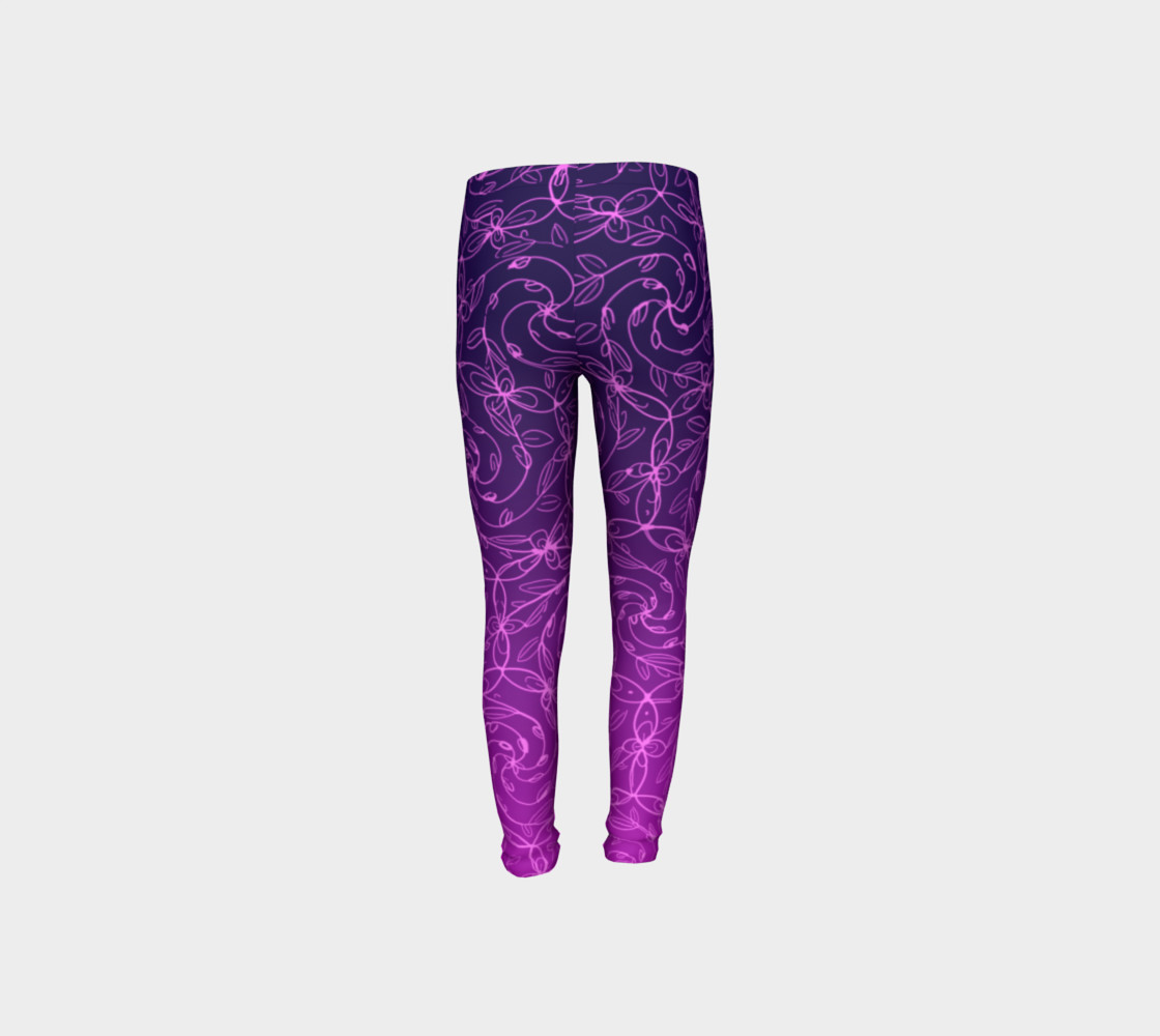 Aperçu de Spiral Vines, Pink Purple Ombre #8