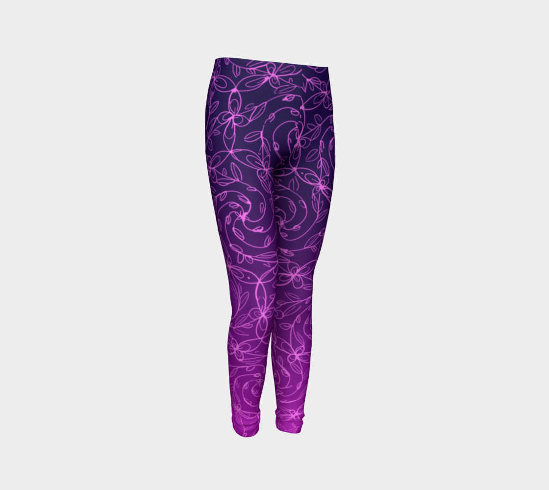 Aperçu de Spiral Vines, Pink Purple Ombre #3