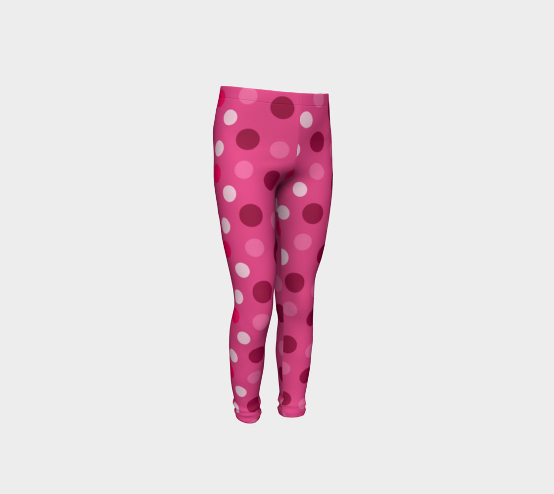 Cute Pink Polka Dot Leggings - Toddler preview #4